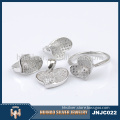 classic heart shaped bali indonesia jewelry silver set